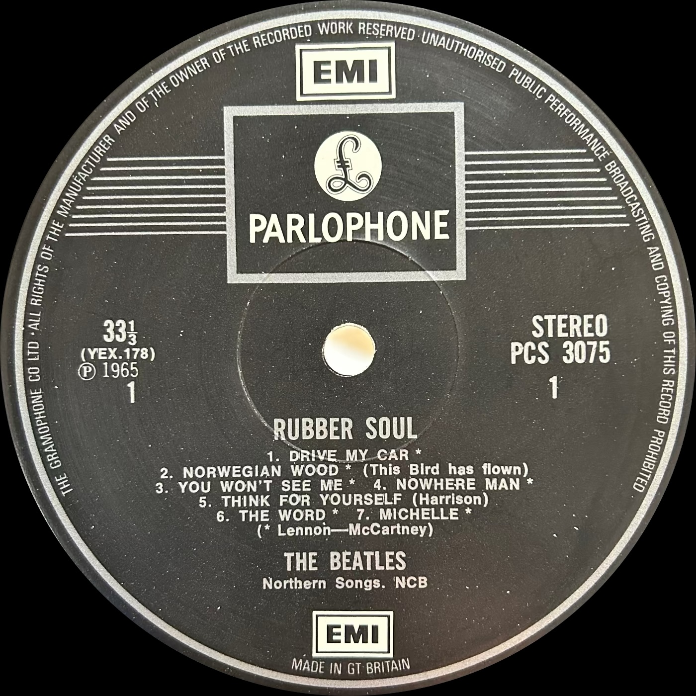 Rubber Soul / The Beatles【UK盤(モノラル/マト5)】 - レコード